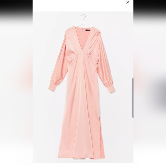 Nasty Gal Dresses & Skirts - Nasty Gal satin long sleeve dress